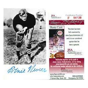 Ernie Nevers Autographed / Signed Black & White Postcard 