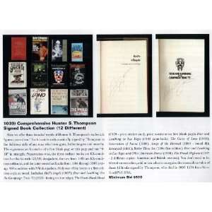   Hunter S. Thompson signed book collection 12 titles Hunter S