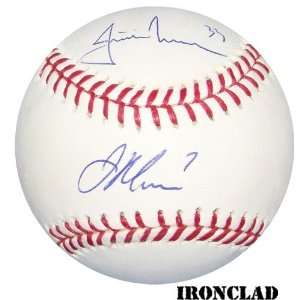 Joe Mauer Autographed Ball  Dual Signed for Morneau