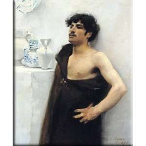  Young Man in Reverie 13x16 Streched Canvas Art by Sargent, John 