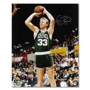 Larry Bird Boston Celtics   Inbound Pass   Autographed 16x20 