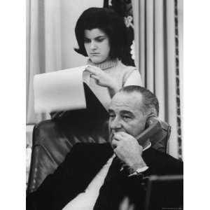  President Lyndon B. Johnson with Daughter Lucy Baines Johnson 
