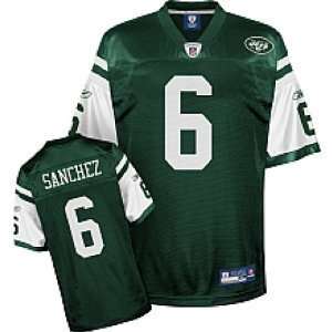  Mark Sanchez Jersey Reebok Green Replica #6 New York Jets 