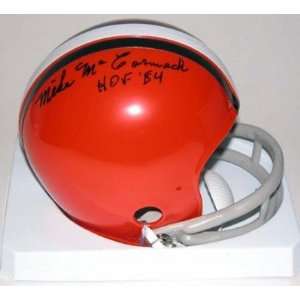 Mike McCormack Autographed/Hand Signed Cleveland Browns Mini Helmet 