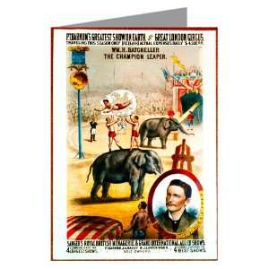  Circus Poster P.T. Barnum Greatest Show On Earth Greeting 