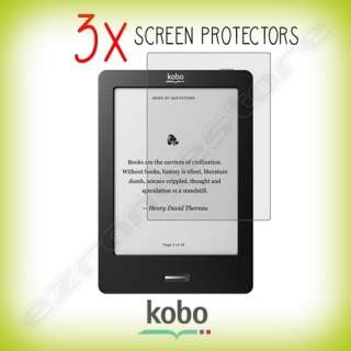 3x Kobo eReader Touch Edition Display Screen Protectors  