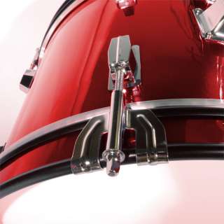 Mendini 16 Junior Kids Child Drum Set Kit ~Bright Red  