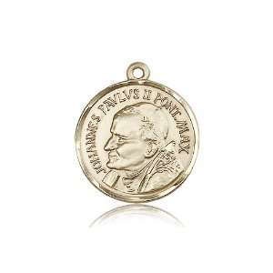  14kt Gold St. Pope John Paul II Medal Jewelry