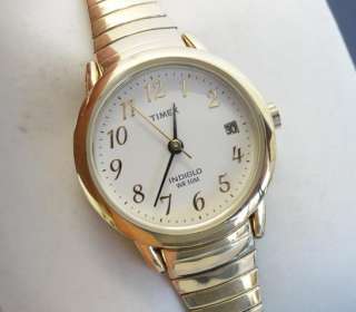 Timex Womens T20081 Easy Reader Gold Tone Expansion Band Watch  