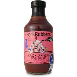 Pork Rubbers Raz B Que BBQ Sauce 16 oz. Grocery & Gourmet Food