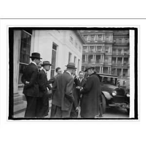 Historic Print (L) Senator Reed Smoot with newspapermen at W.H. [i.e 
