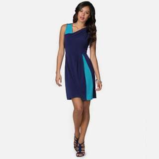 daisy fuentes® Colorblock Pleated Dress