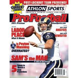 Sam Bradford unsigned St. Louis Rams 2011 Athlon Sports NFL Pro 