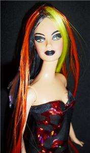 Inferno ~ barbie ooak doll fire hair repaint dakotas.song  