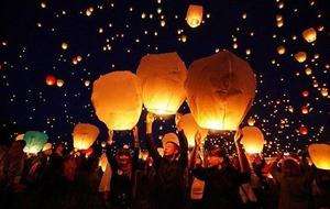 Fire Sky Chinese Lanterns Christmas New Year Party Flying Balloon 