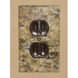 St. Cecilia Gold Granite, Outlet Cover Plate