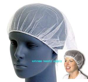 20 white medical food service sleep Nylon Hair Net Cap  