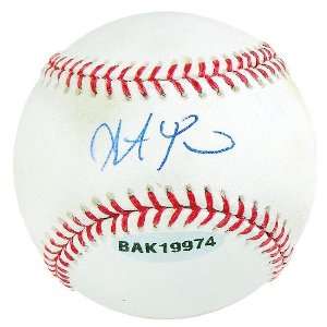  Steve Pearce Autographed Baseball (Stained) (UDA COA 