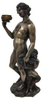 Bronze Style Bacchus Dionysus God Wine Greek Figurine  