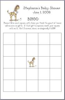 Baby Shower Bingo Game Party Favors Personalized  