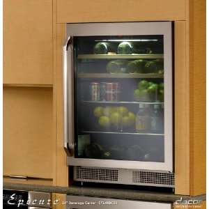  EF24LBCSS 24 Beverage Center with 2 Pull Out Wine Racks, 2 Glass 
