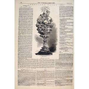  Doncaster Prize Cup Race Horse Track Old Print 1847