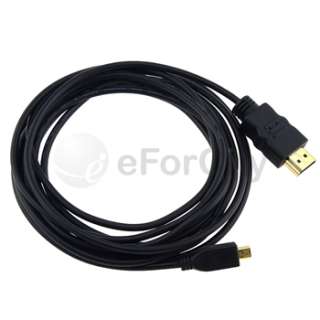 Micro HDMI 10ft Cable For Motorola Droid 3 Bionic X  