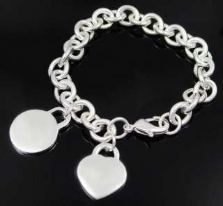 silver plated oval bracelet bangle ring set hot s98