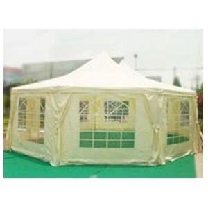   Party Tent Gazebo Canopy Beige w/ Side Walls Patio, Lawn & Garden