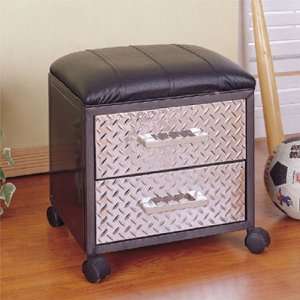  Powell 2 Drawer Mobile Bench: Home & Kitchen