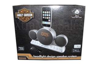   Davidson iPhone Dock Alarm Clock HDP66 Headlight Design Speaker System