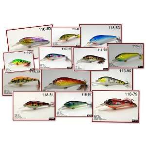   of 13 3.5 Hand Painted Holographic Bass Pike Trout Fishing Lure Bait