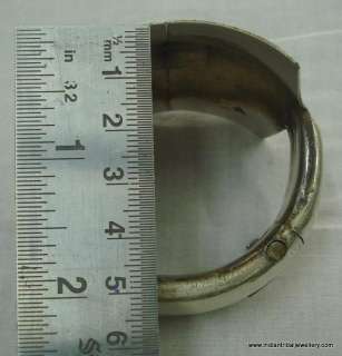   silver tribal jewelry bracelet bangle vintage antique indian  