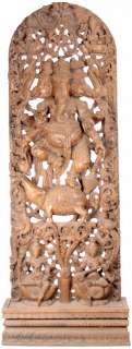 Trimukha Ganesha South Indian Temple Wood Carving 78 Kg  