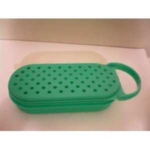    Vintage Green Tupperware Grater complete with lid 