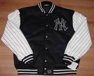 New York Yankees Leather Jacket 6XL Pinstripes MLB  