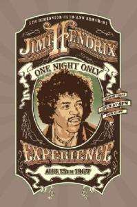 JIMI HENDRIX CONCERT POSTER ONE NIGHT ONLY  