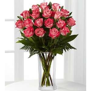   Beauty Rose Flower Bouquet   18 Stems Of 20 Inch Roses   Vase Included
