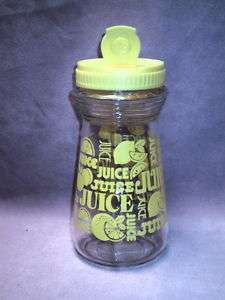 24 oz Vintage Glass Juice Jar w/ Lid Pop Up Pouring  