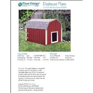 Dog House Project Plans Gambrel / Barn Roof Style, Pet Size up to 50 