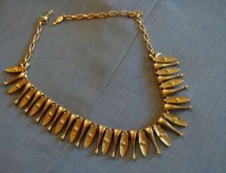 SARAH COVENTRY GOLD TONE CLEOPATRA STYLE NECKLACE  