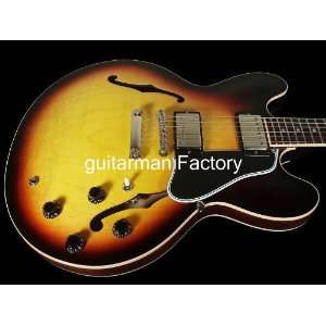  fire burst es335 hollow body jazz electric guitar selling 