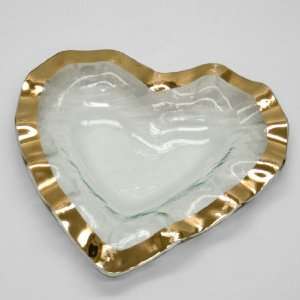  Annieglass 8 inch Ruffle Heart Bowl   Hearts Kitchen 