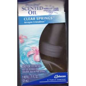 Glade PlugIns Scented OIL Refills, CLEAR SPRINGS   2 Refills Plug Ins