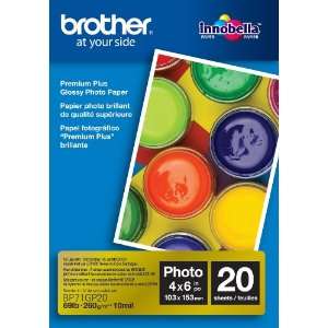  Brother Glossy Inkjet Paper, 4 x 6 Inches, 20 Sheets 