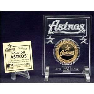  Houston Astros 24KT Gold Coin in Archival Etched Acrylic 