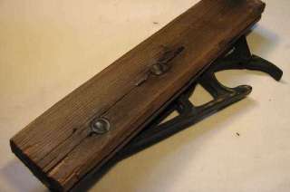 Antique Cast Iron Ladder Latch Mounted Wood Circa 1913  
