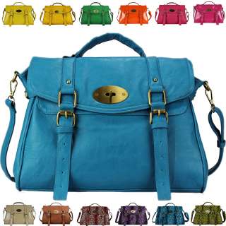 Ladies Designer Leather Style Satchel Office Tote Laptop Bag Briefcase 