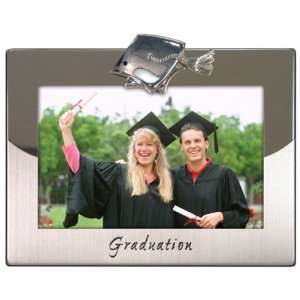  Malden Graduation Two Tone Silver with Cap Picture Frame 