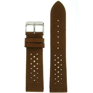 Watch Band Tan Leather Strap Sports Model Breathable Brown 421  